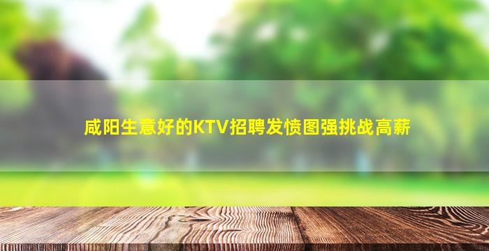 咸阳生意好的KTV招聘发愤图强挑战高薪